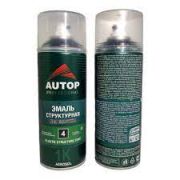 Краска-спрей AUTOP акриловая мелкоструктурная 520мл черная