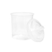 Бачок/стакан PPS JETA PRO одноразовый пластиковый с крышкой 125мкм 600мл ЗАЩЁЛКА поштучно