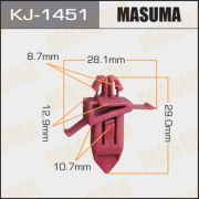 Клипса крепежная MASUMA KJ-1451