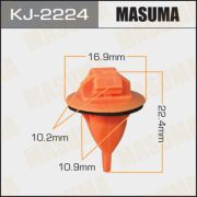 Клипса крепежная MASUMA KJ-2224/AS-228