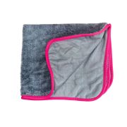 Полотенце для сушки кузова Microfiber 500GSM 50*60см серая/красная окантовка