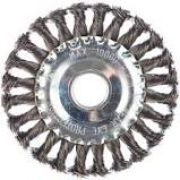 Щетка дисковая для УШМ MATRIX жесткая крученая 125*22мм 74632