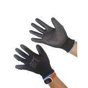 Перчатки нейлоновые с обливкой тонкие черные