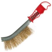 Щетка по металлу 1-рядная из омедненной проволоки 260*140мм